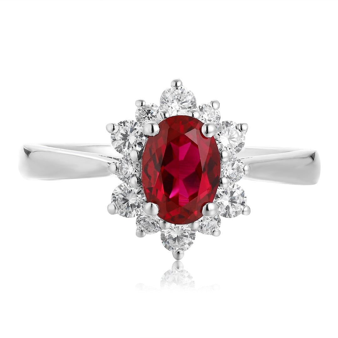 Sterling Silver Lab-Grown Ruby Ring A – JRURR214Y-B