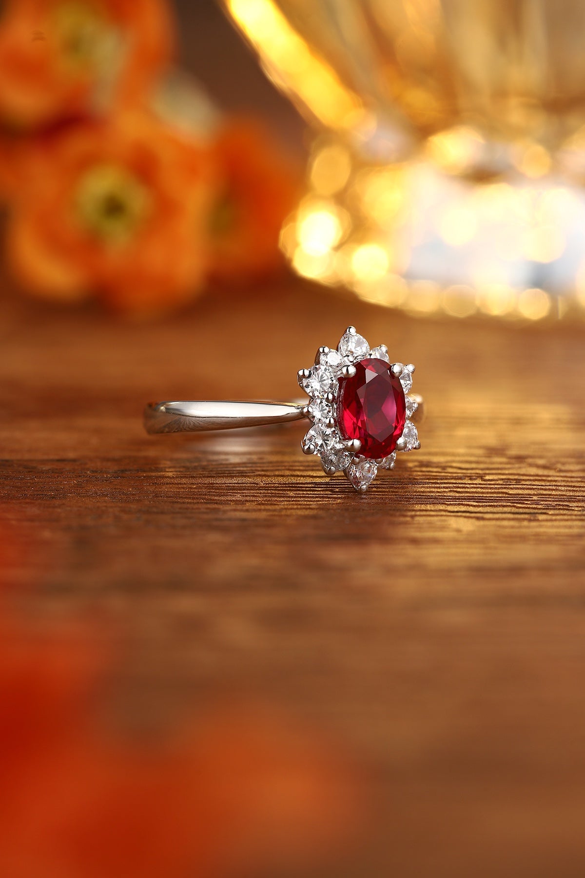 Sterling Silver Lab-Grown Ruby Ring A – JRURR214Y-B