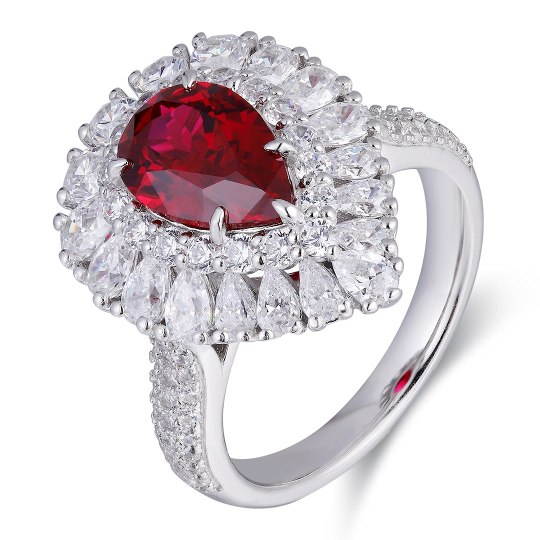 Sterling Silver Lab-Grown Ruby Ring W – JRURR1277Y