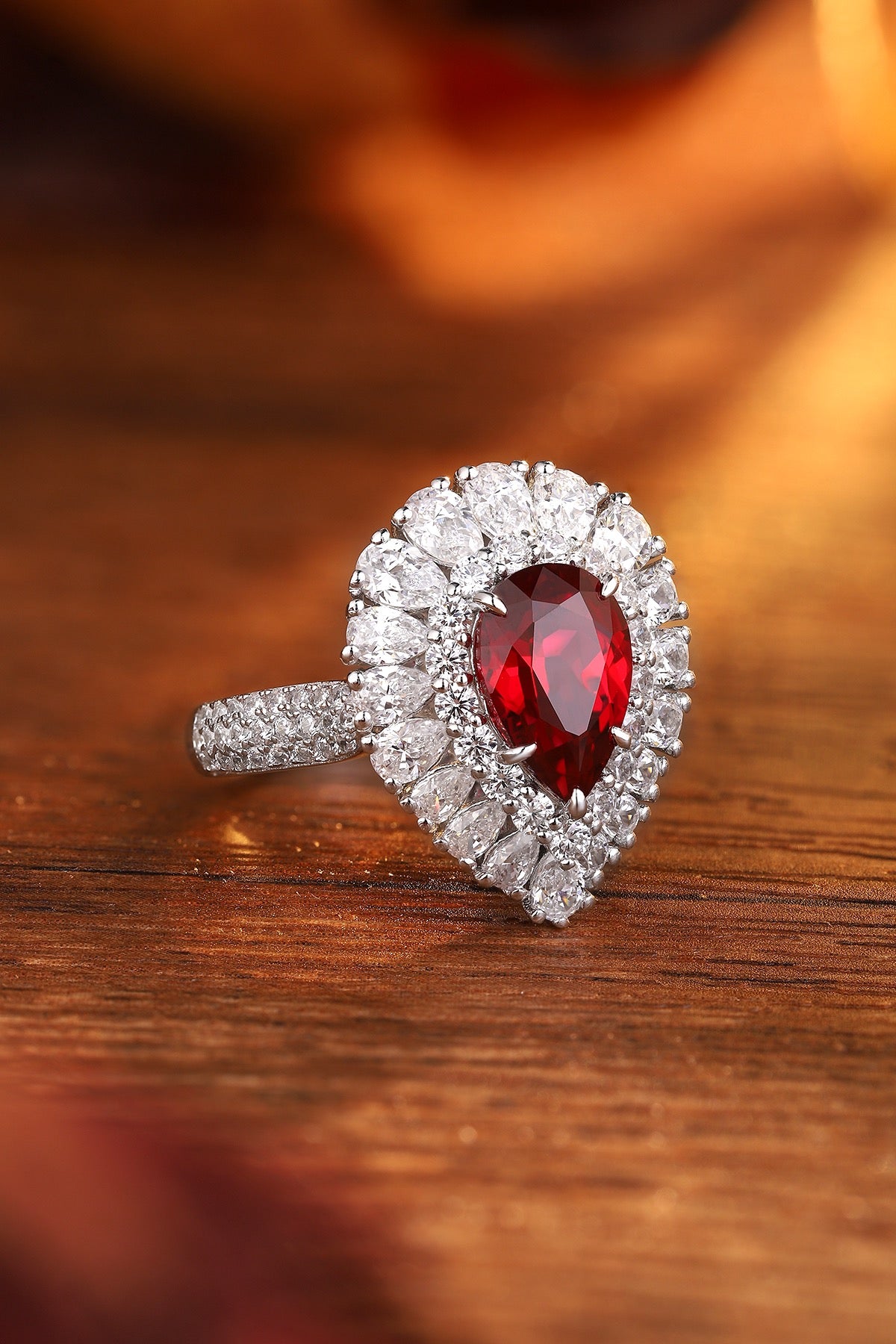 Sterling Silver Lab-Grown Ruby Ring W – JRURR1277Y