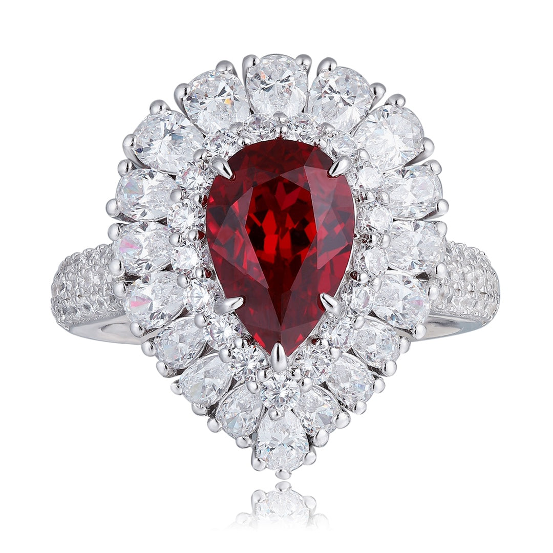 Sterling Silver Lab-Grown Ruby Ring W – JRURR1277Y