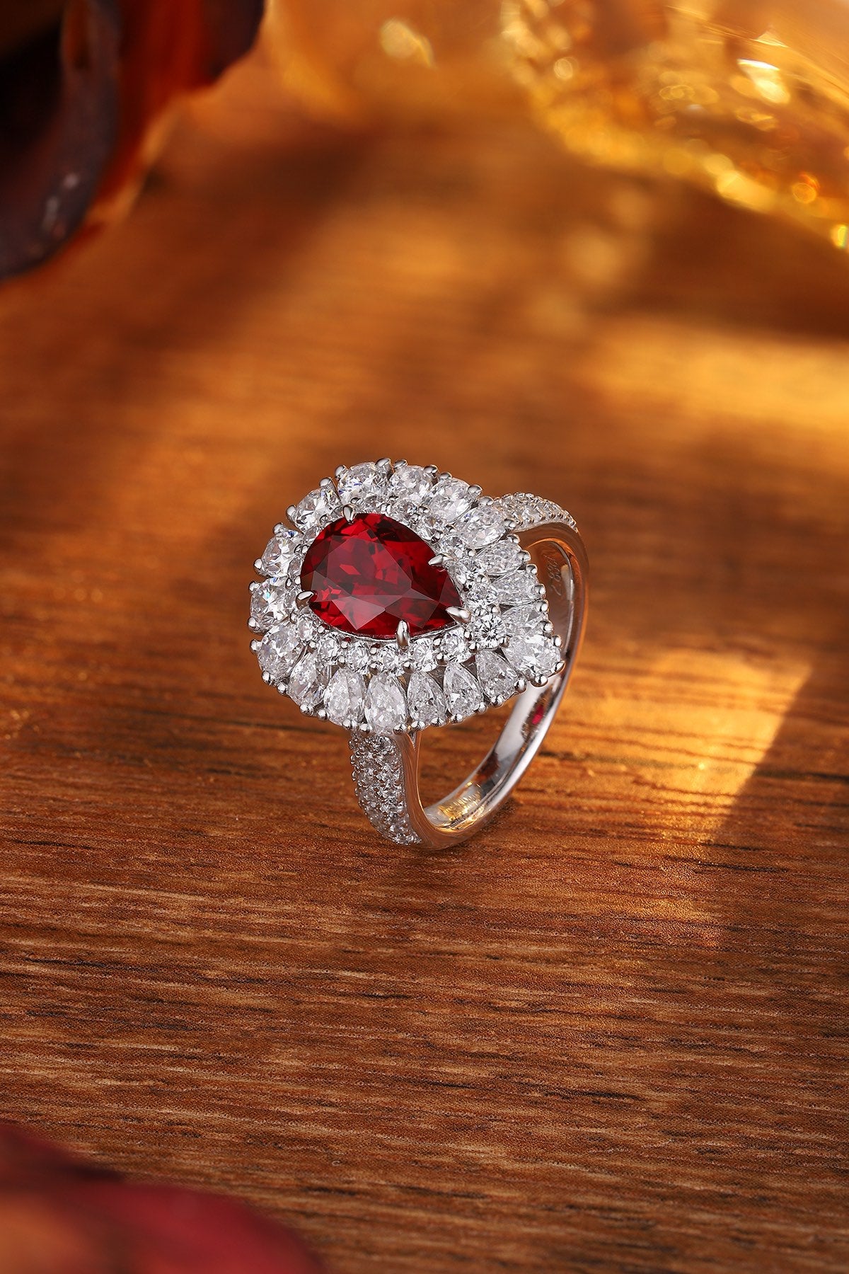 Sterling Silver Lab-Grown Ruby Ring W – JRURR1277Y