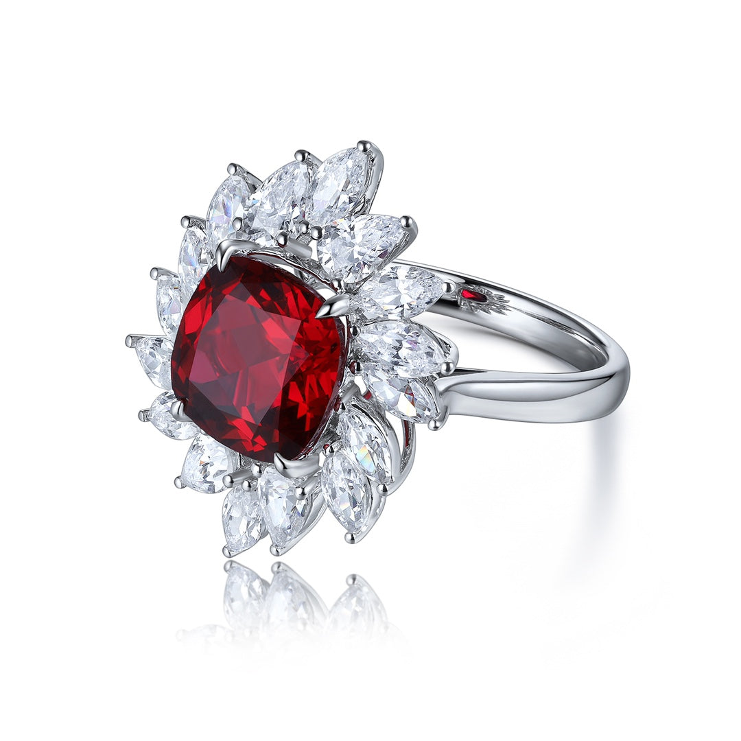 Sterling Silver Lab-Grown Ruby Ring A – JRURR187Y