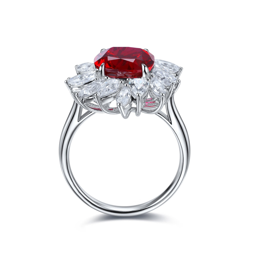 Sterling Silver Lab-Grown Ruby Ring A – JRURR187Y