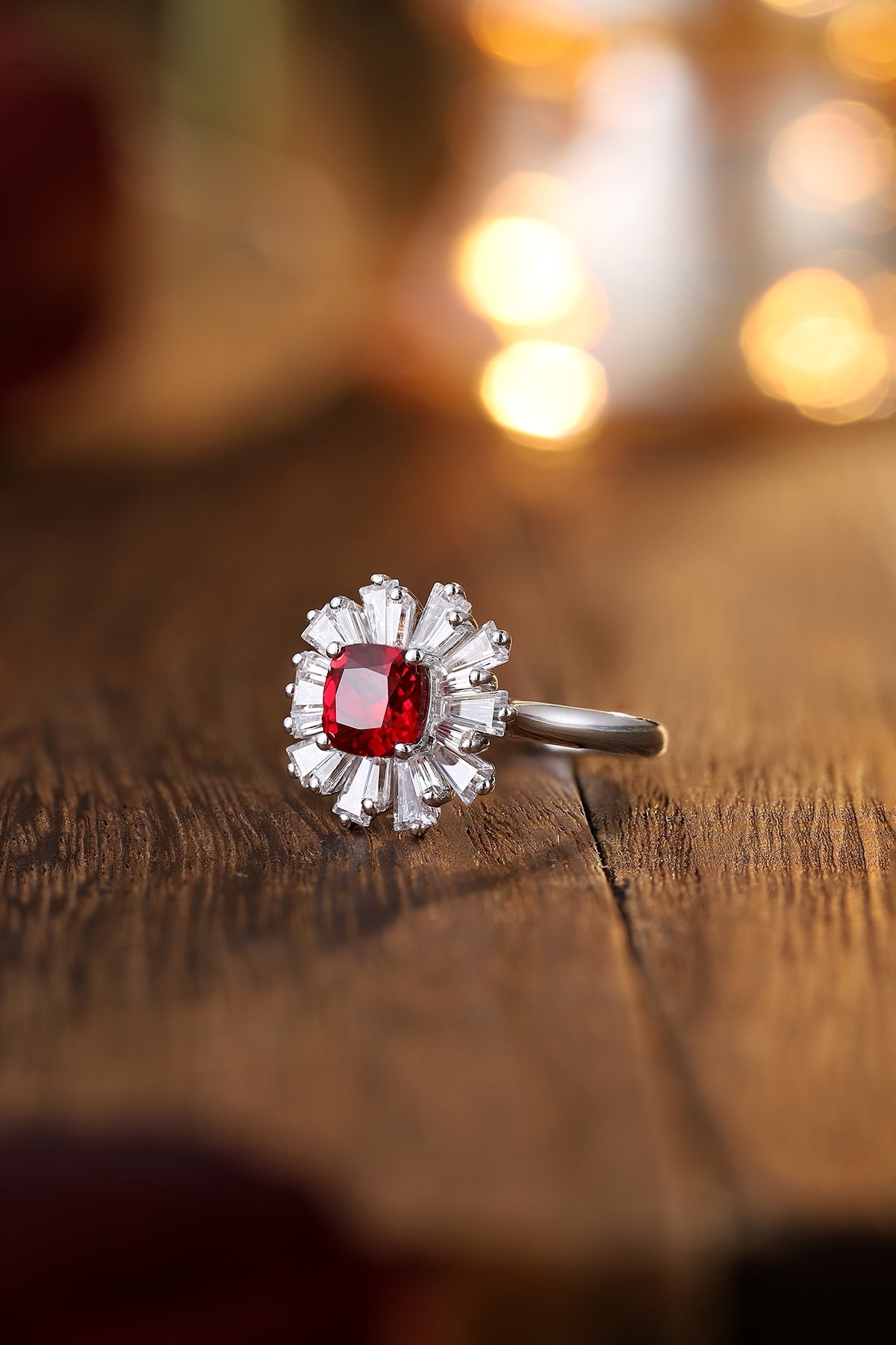 Sterling Silver Lab-Grown Ruby Ring W – JRURR92425Y
