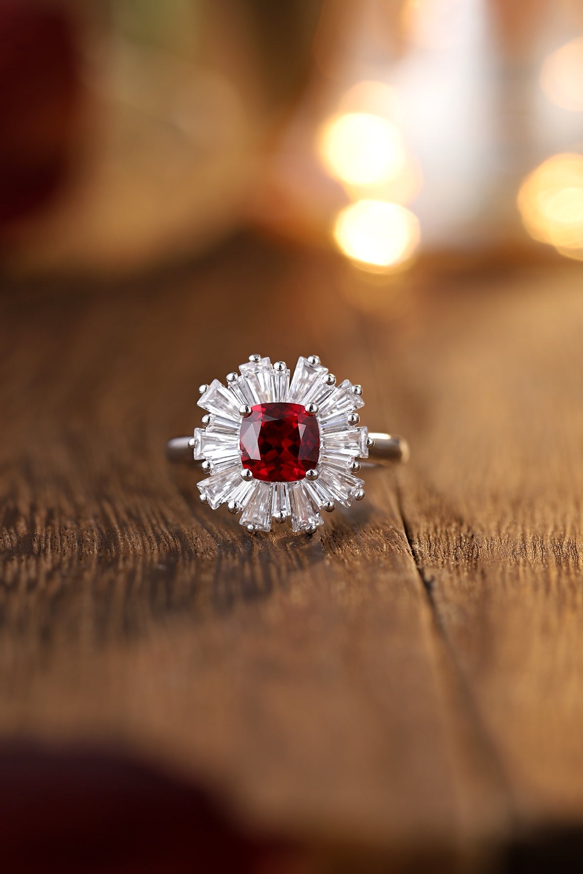 Sterling Silver Lab-Grown Ruby Ring W – JRURR92425Y