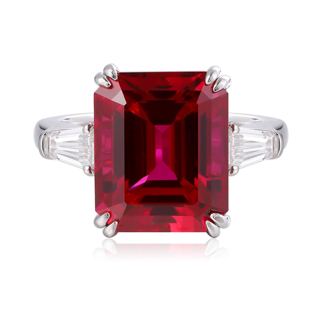 Sterling Silver Lab-Grown Ruby Ring W – JRURR1417Y