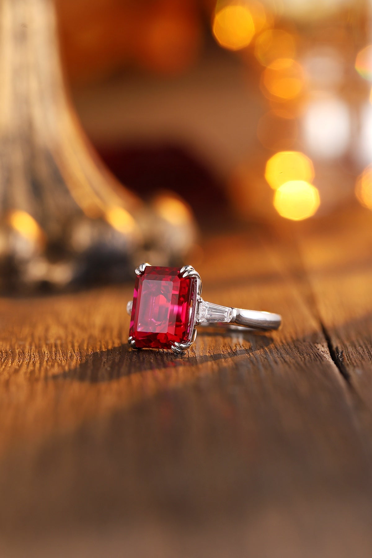 Sterling Silver Lab-Grown Ruby Ring W – JRURR1417Y