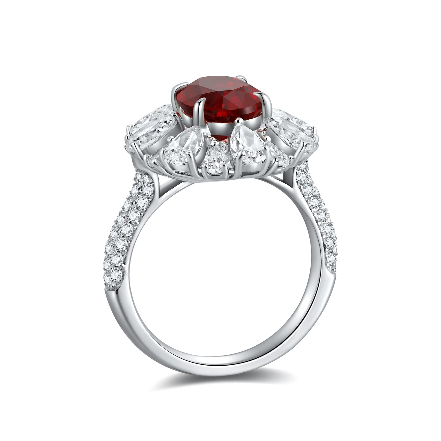 Sterling Silver Lab-Grown Ruby Ring A – JRURR1271Y
