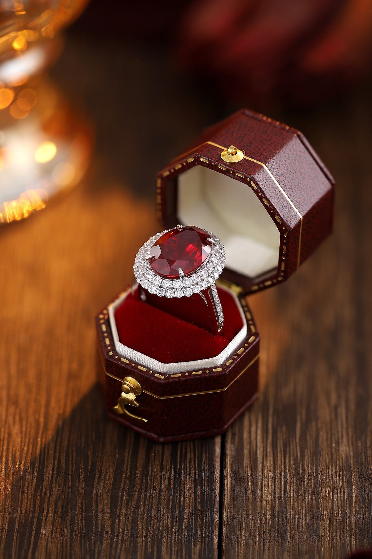 Sterling Silver Lab-Grown Ruby Ring W – JRURR489Y