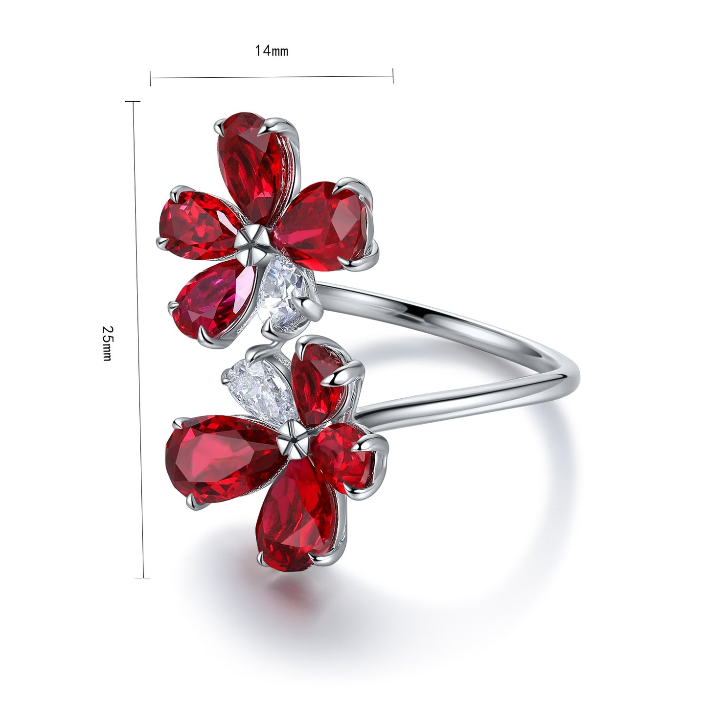 Sterling Silver Lab-Grown Ruby Ring A – JRURR205Y
