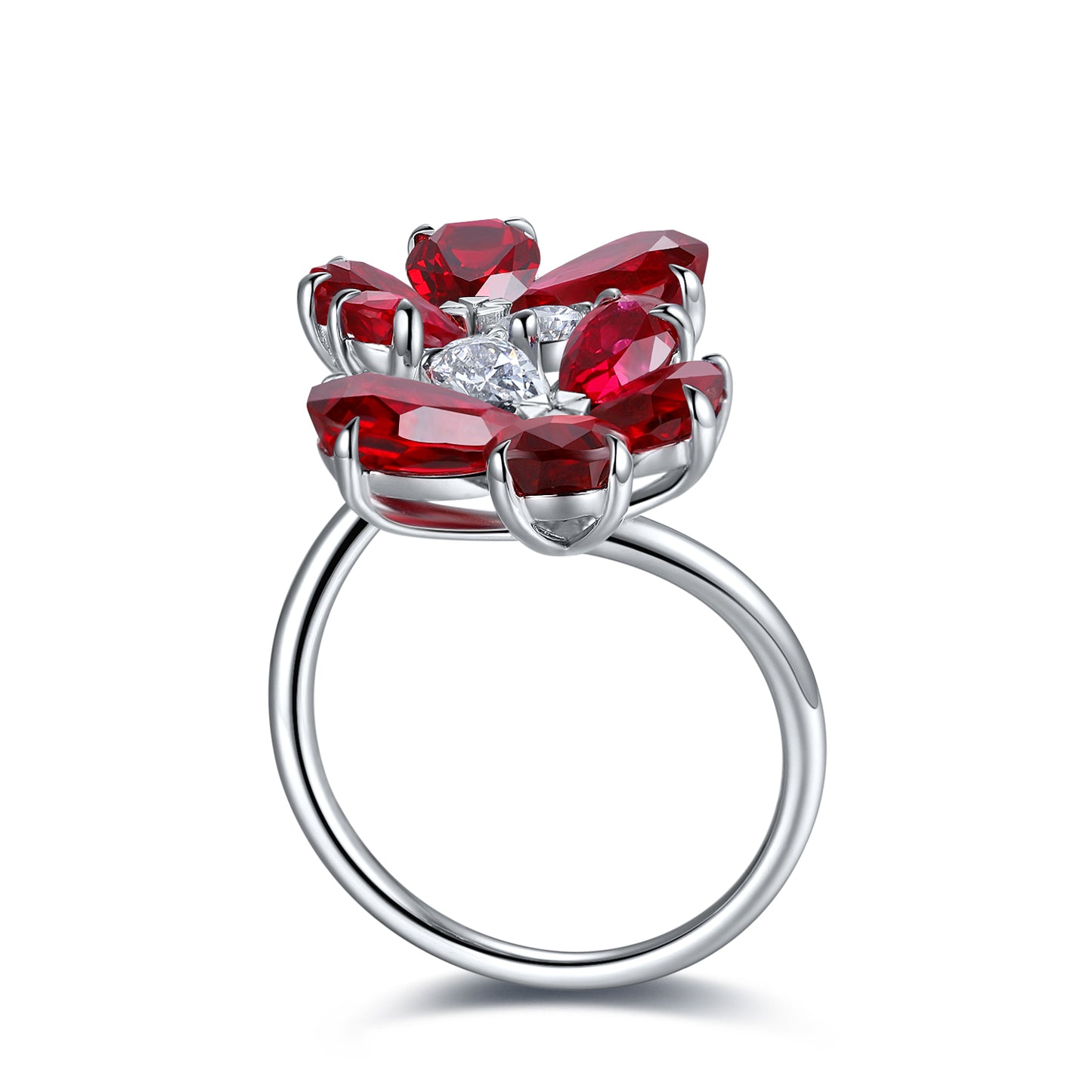 Sterling Silver Lab-Grown Ruby Ring A – JRURR205Y