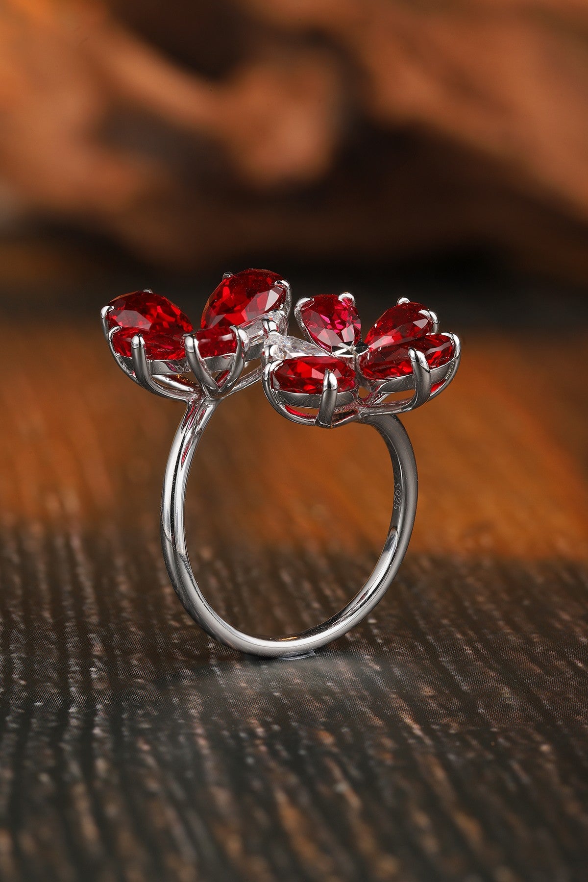 Sterling Silver Lab-Grown Ruby Ring A – JRURR205Y