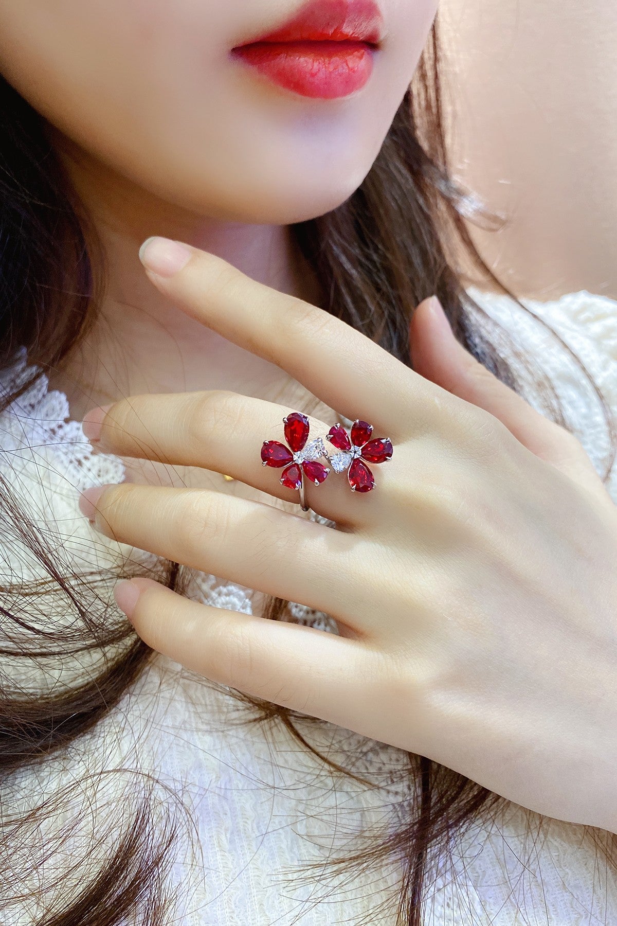 Sterling Silver Lab-Grown Ruby Ring A – JRURR205Y