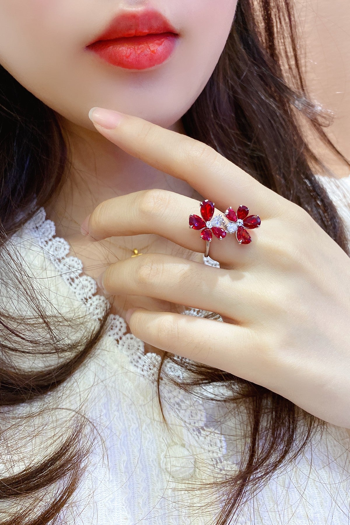 Sterling Silver Lab-Grown Ruby Ring A – JRURR205Y
