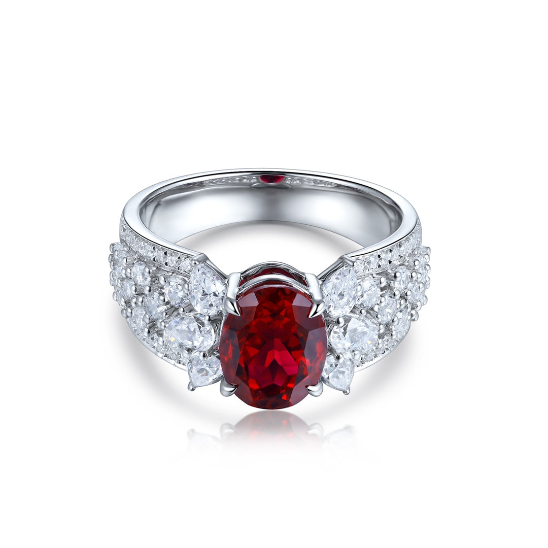 Sterling Silver Lab-Grown Ruby Ring W – JRURR193Y