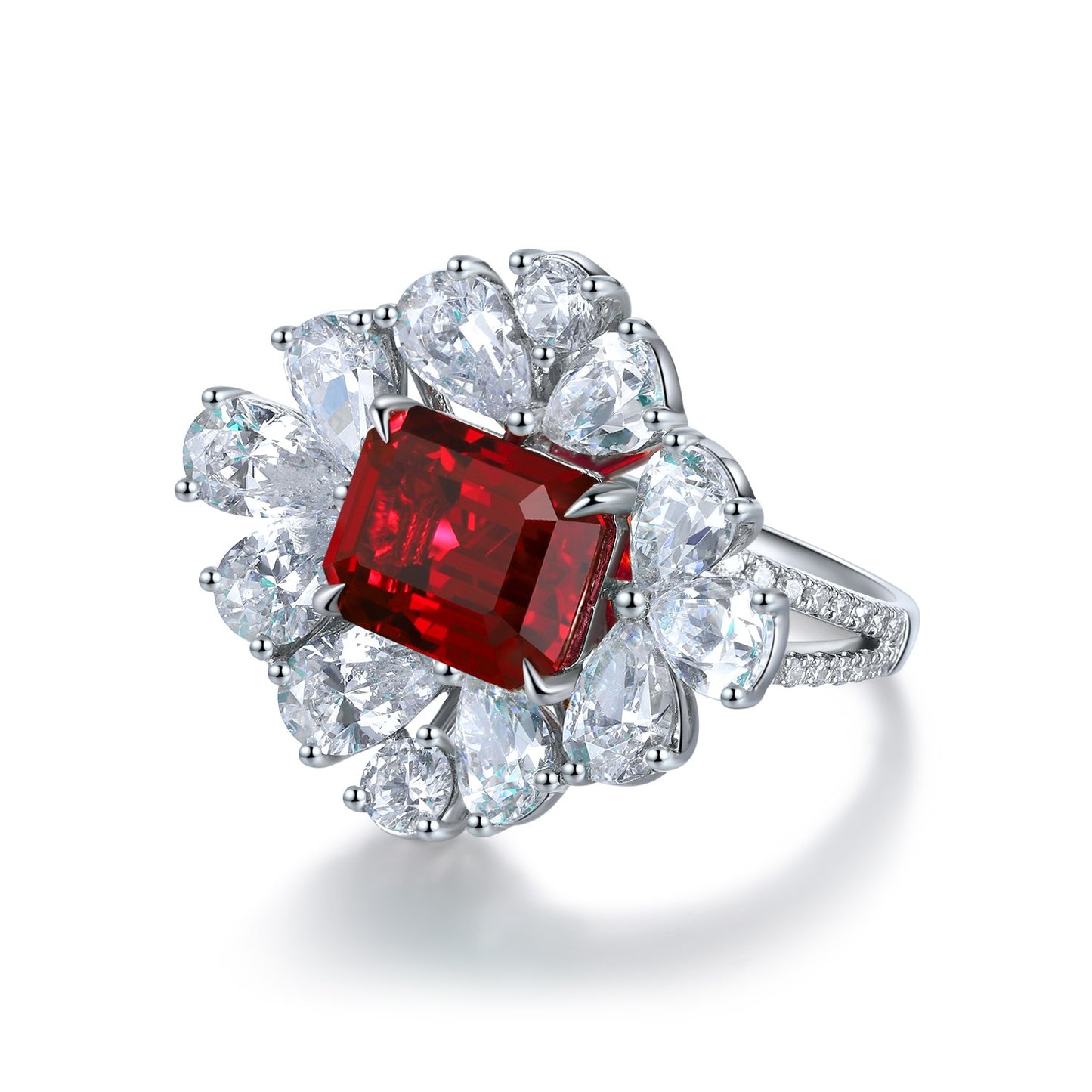 Sterling Silver Lab-Grown Ruby Ring A – JRURR149Y