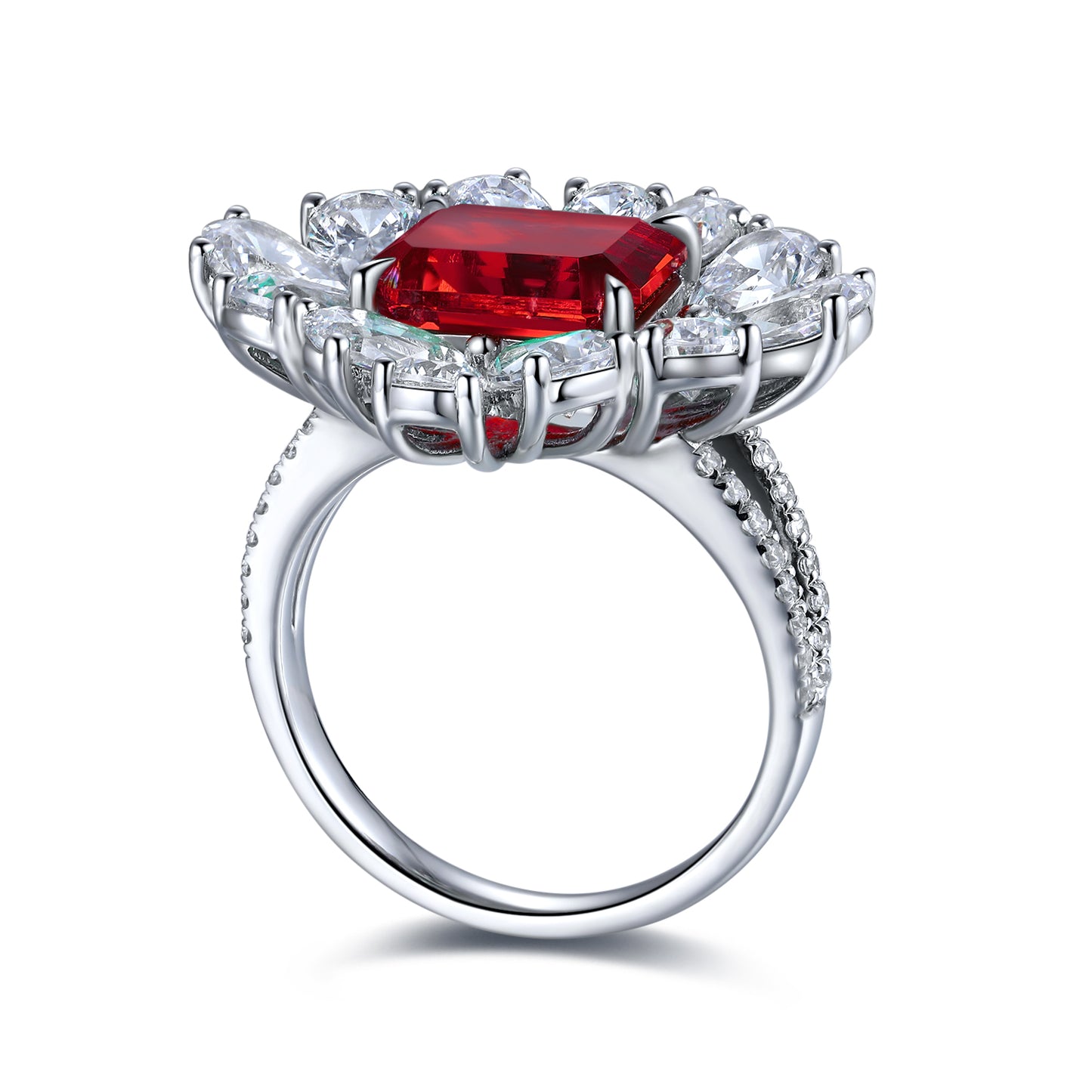Sterling Silver Lab-Grown Ruby Ring A – JRURR149Y