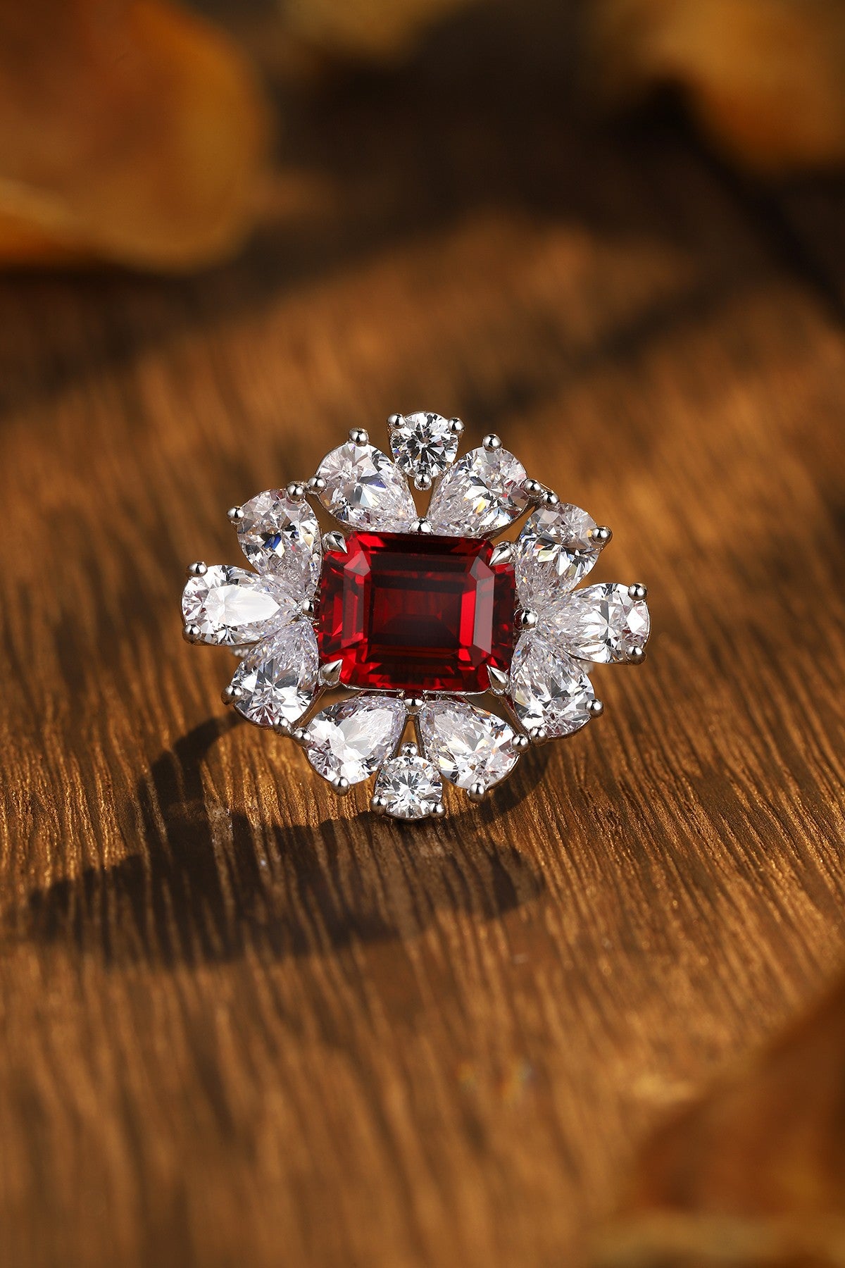 Sterling Silver Lab-Grown Ruby Ring A – JRURR149Y