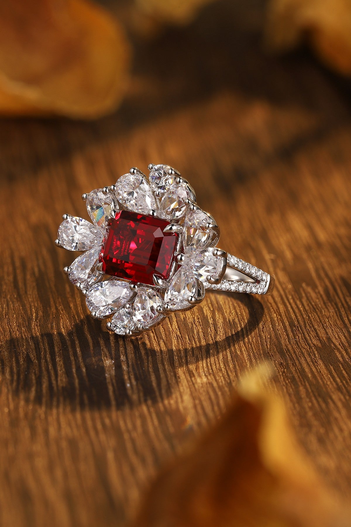 Sterling Silver Lab-Grown Ruby Ring A – JRURR149Y