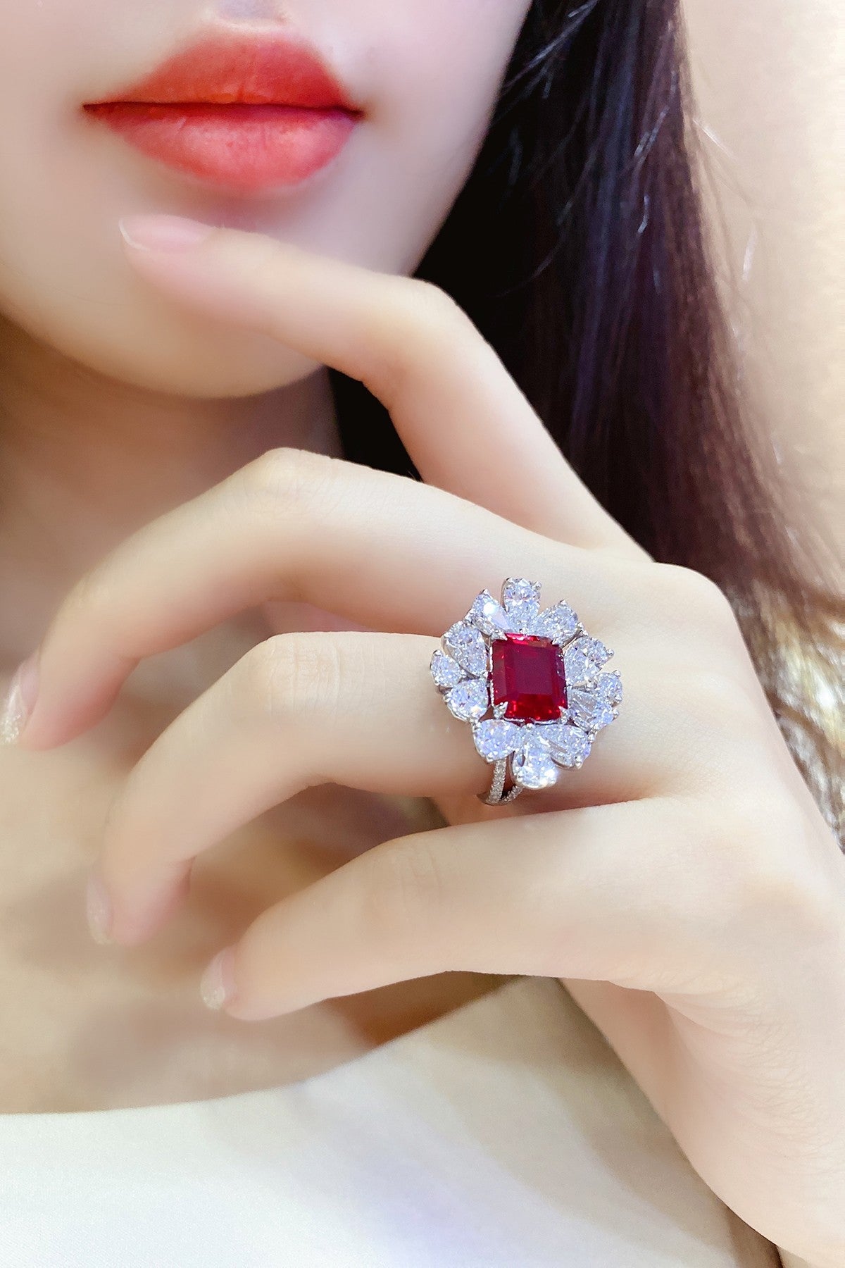 Sterling Silver Lab-Grown Ruby Ring A – JRURR149Y
