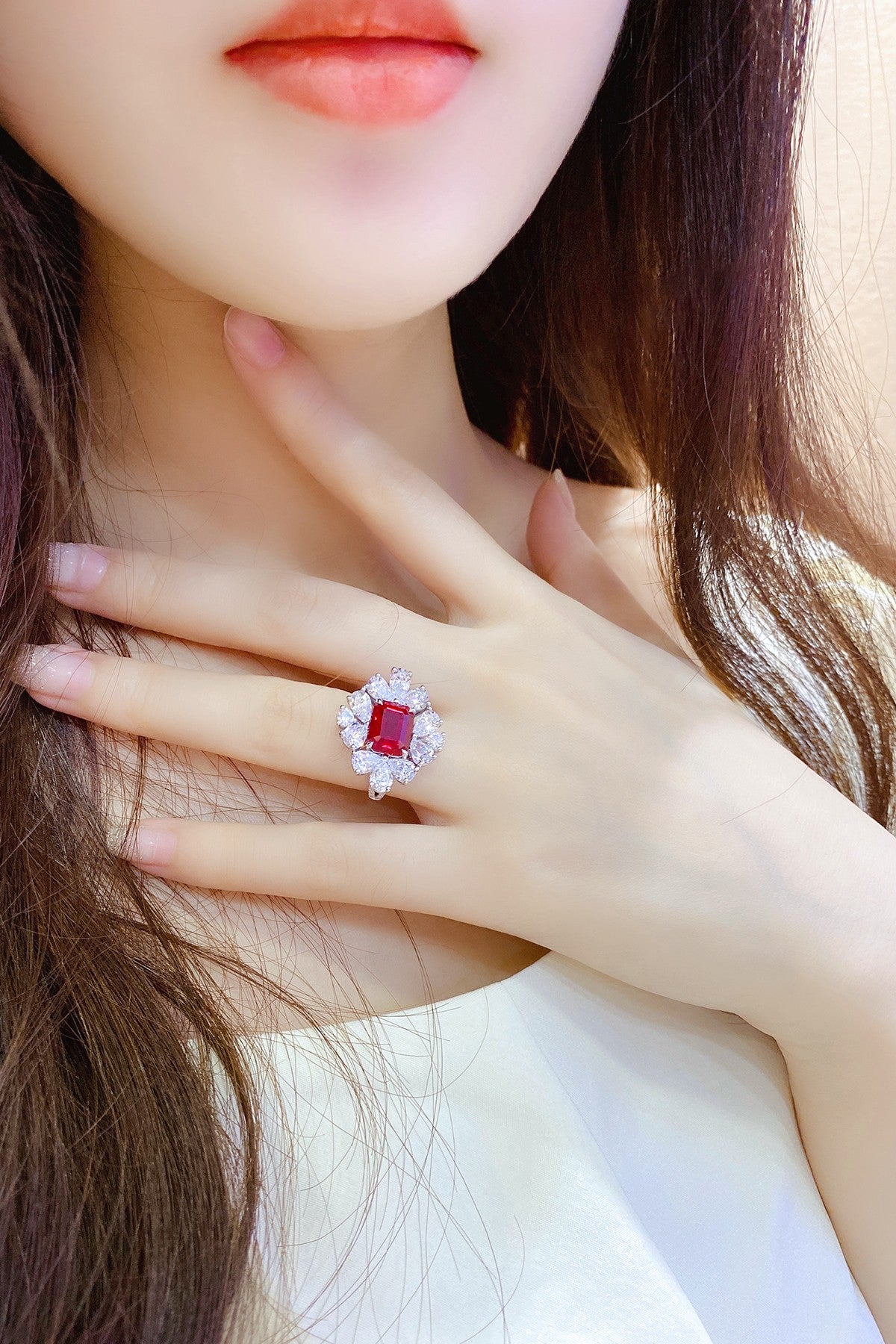 Sterling Silver Lab-Grown Ruby Ring A – JRURR149Y