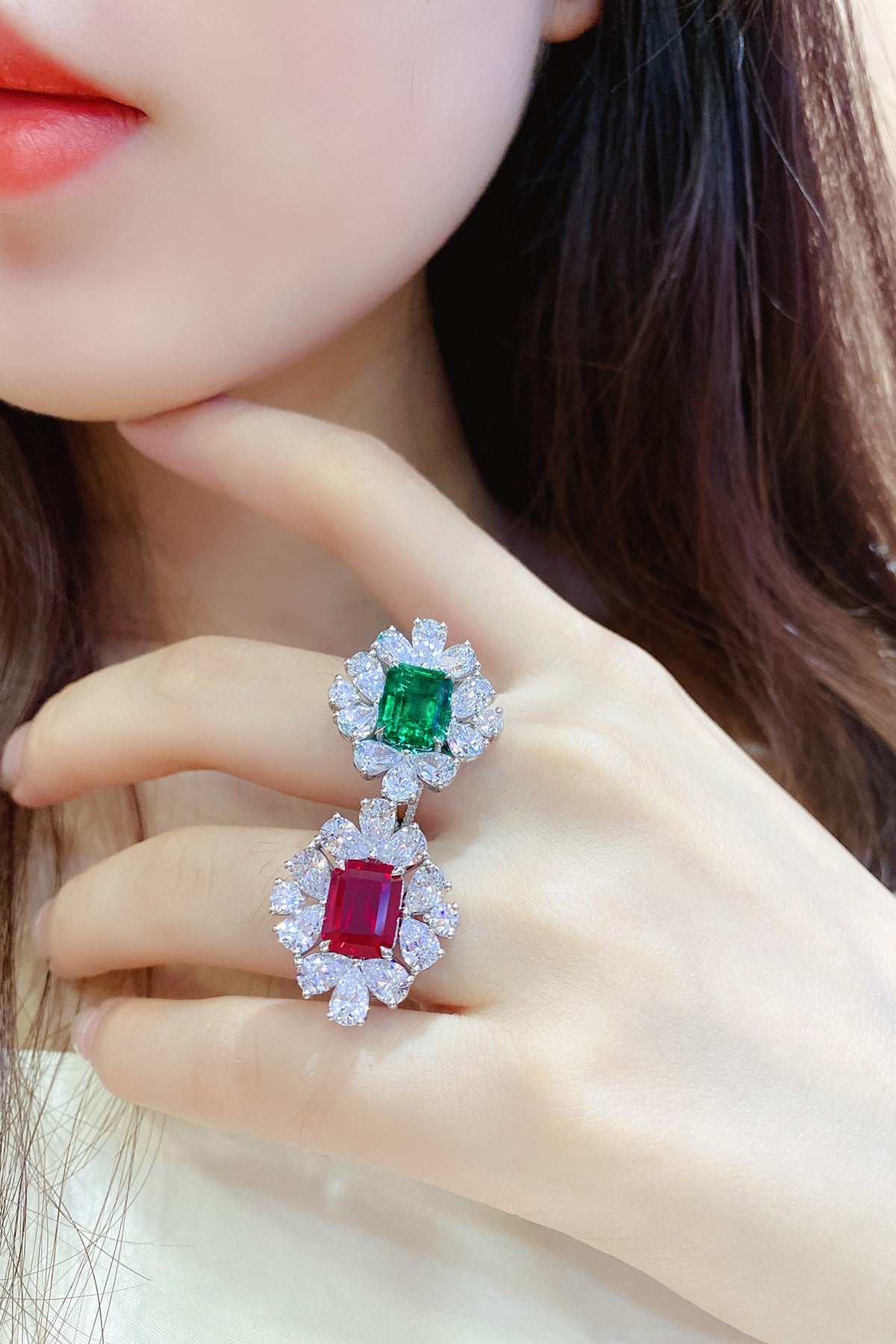 Sterling Silver Lab-Grown Ruby Ring A – JRURR149Y