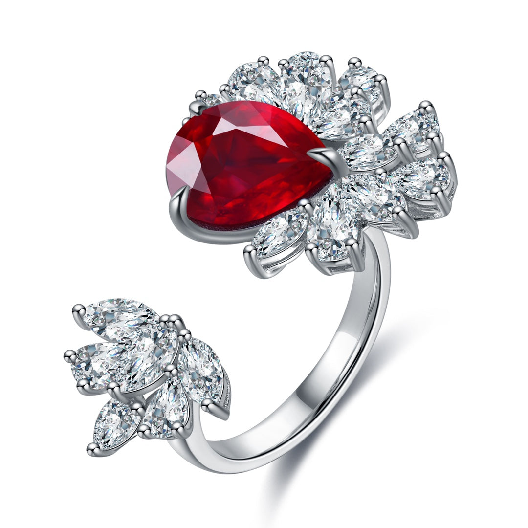 Sterling Silver Lab-Grown Ruby Ring W – JRURR148Y