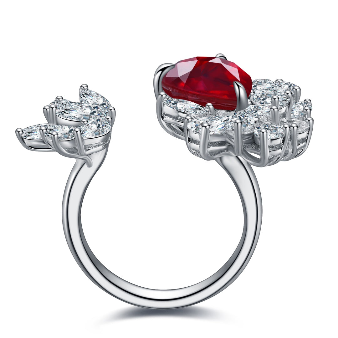 Sterling Silver Lab-Grown Ruby Ring W – JRURR148Y
