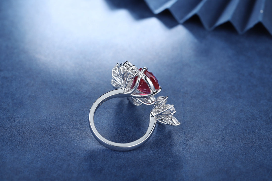 Sterling Silver Lab-Grown Ruby Ring W – JRURR148Y