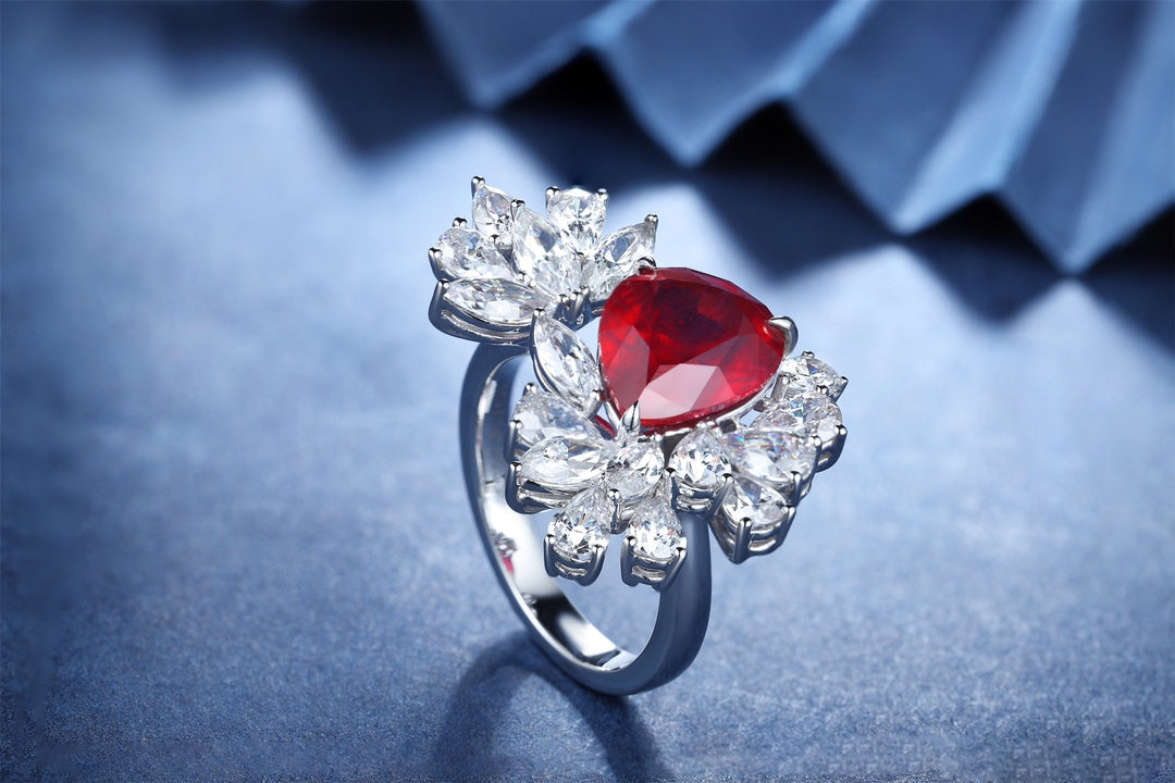 Sterling Silver Lab-Grown Ruby Ring W – JRURR148Y