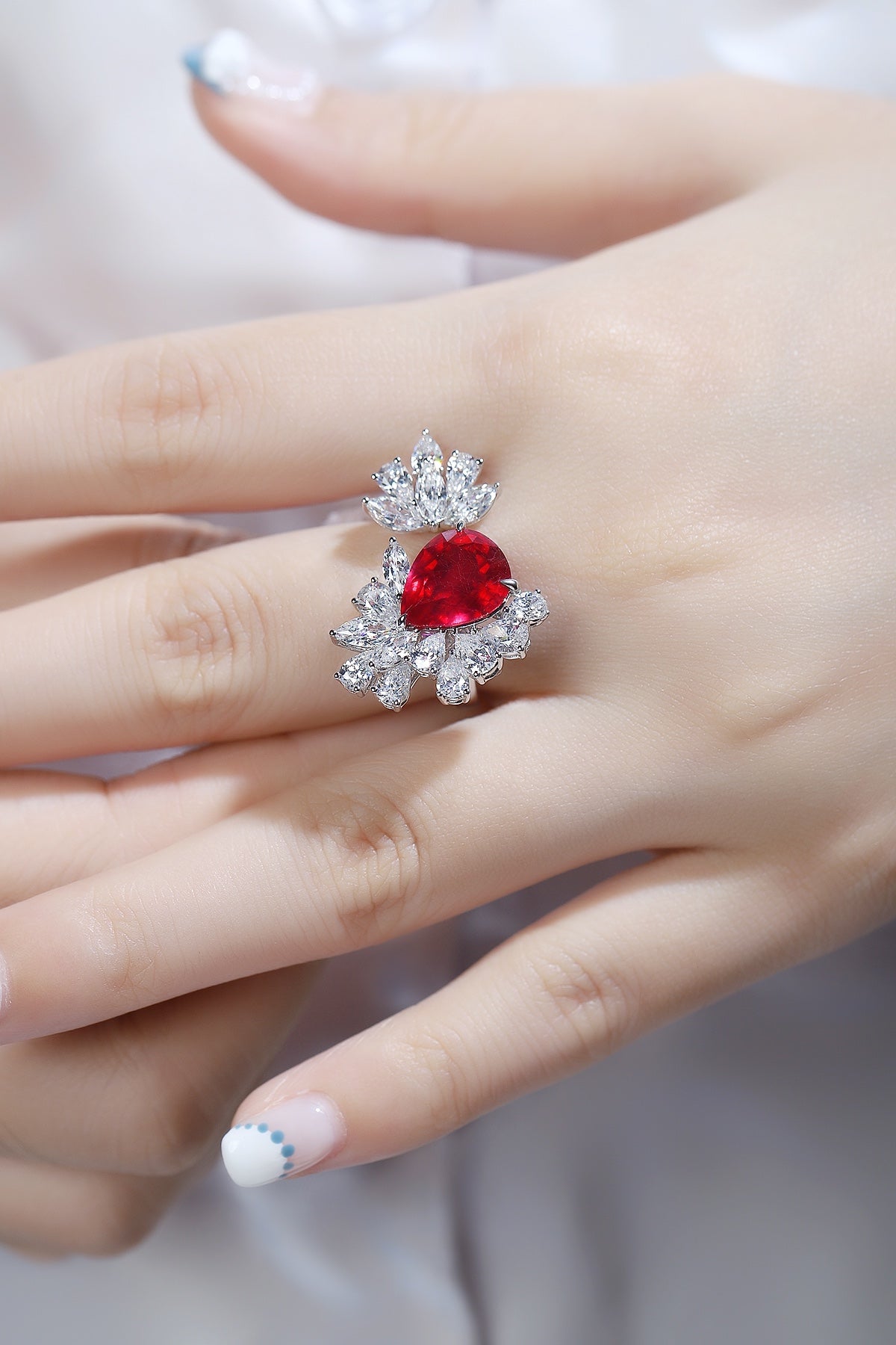 Sterling Silver Lab-Grown Ruby Ring W – JRURR148Y