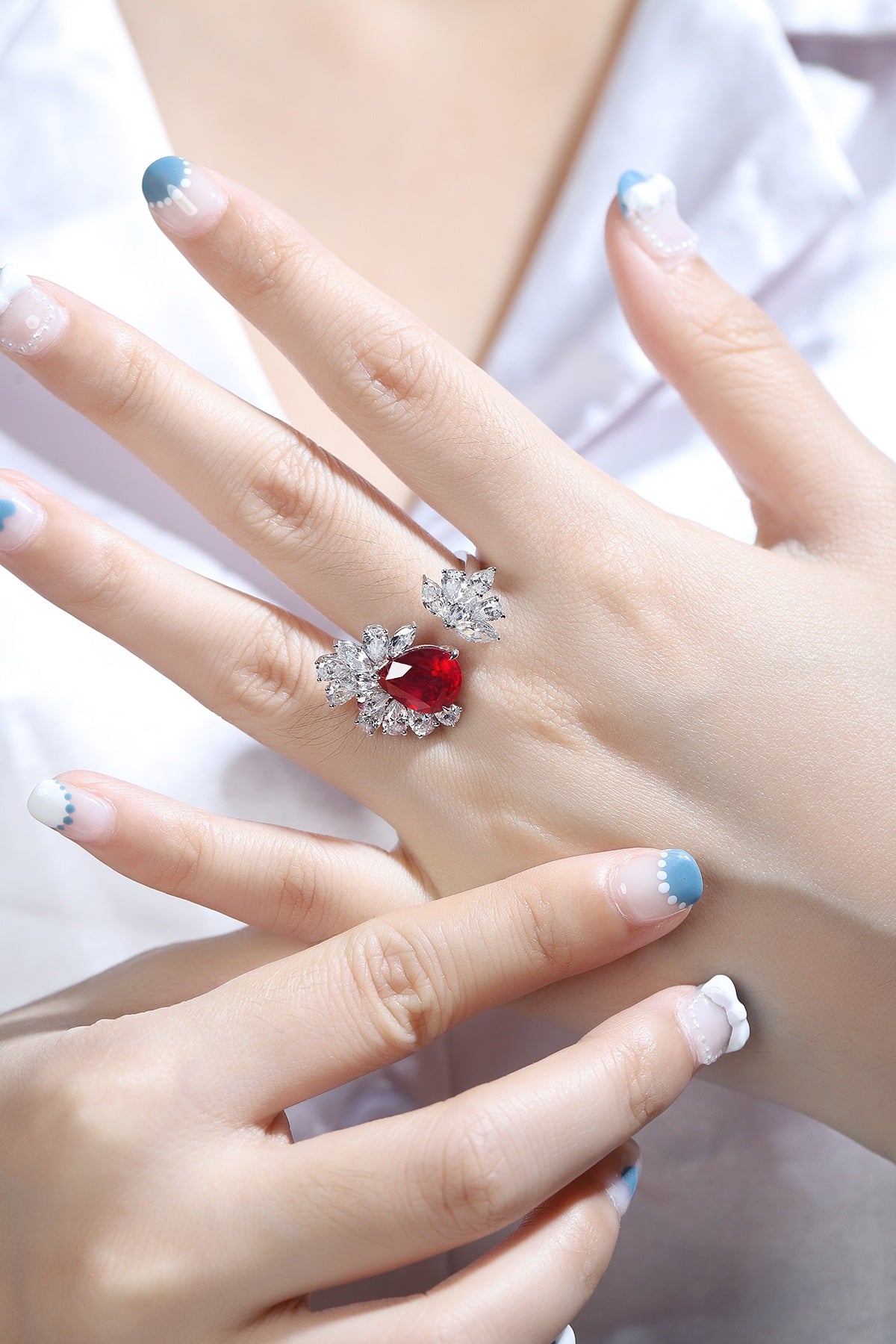 Sterling Silver Lab-Grown Ruby Ring W – JRURR148Y
