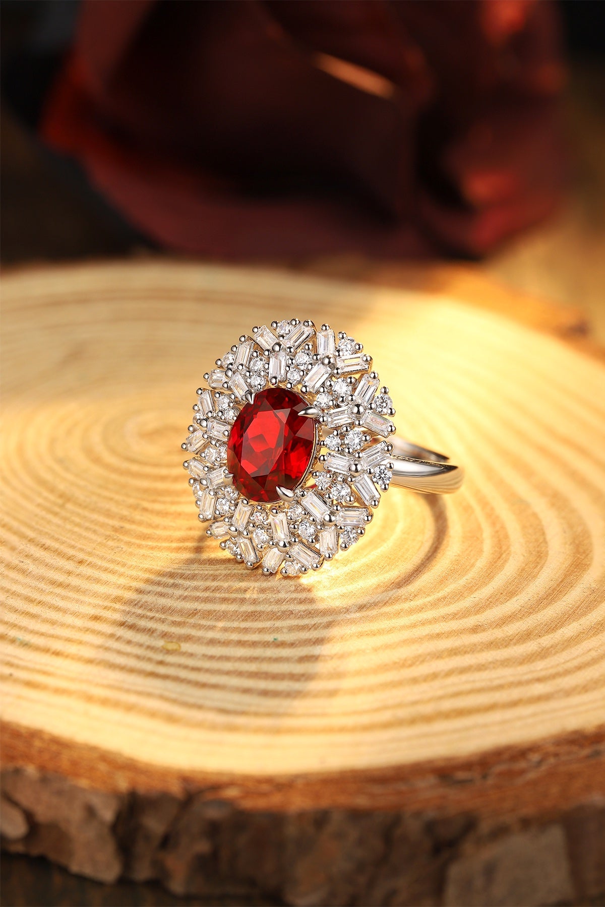 Sterling Silver Lab-Grown Ruby Ring W – JRURR120Y