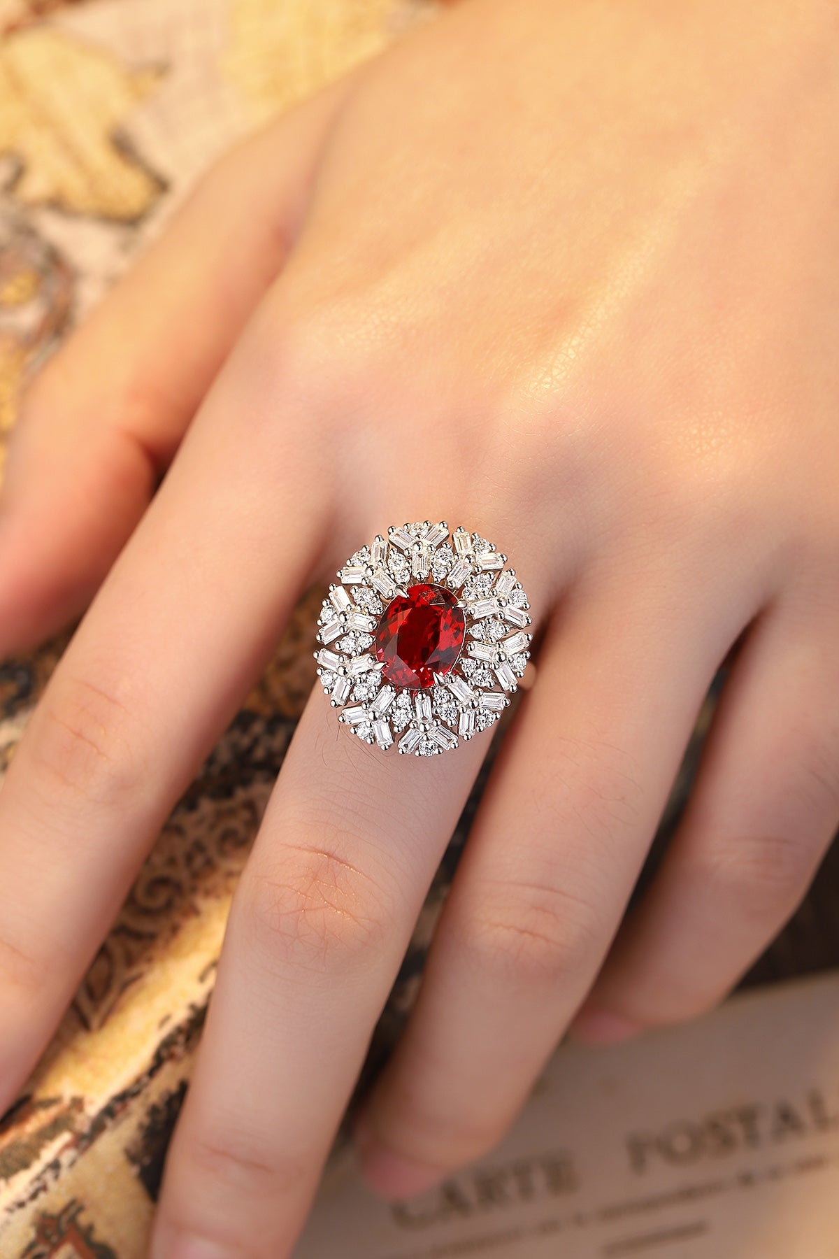 Sterling Silver Lab-Grown Ruby Ring W – JRURR120Y