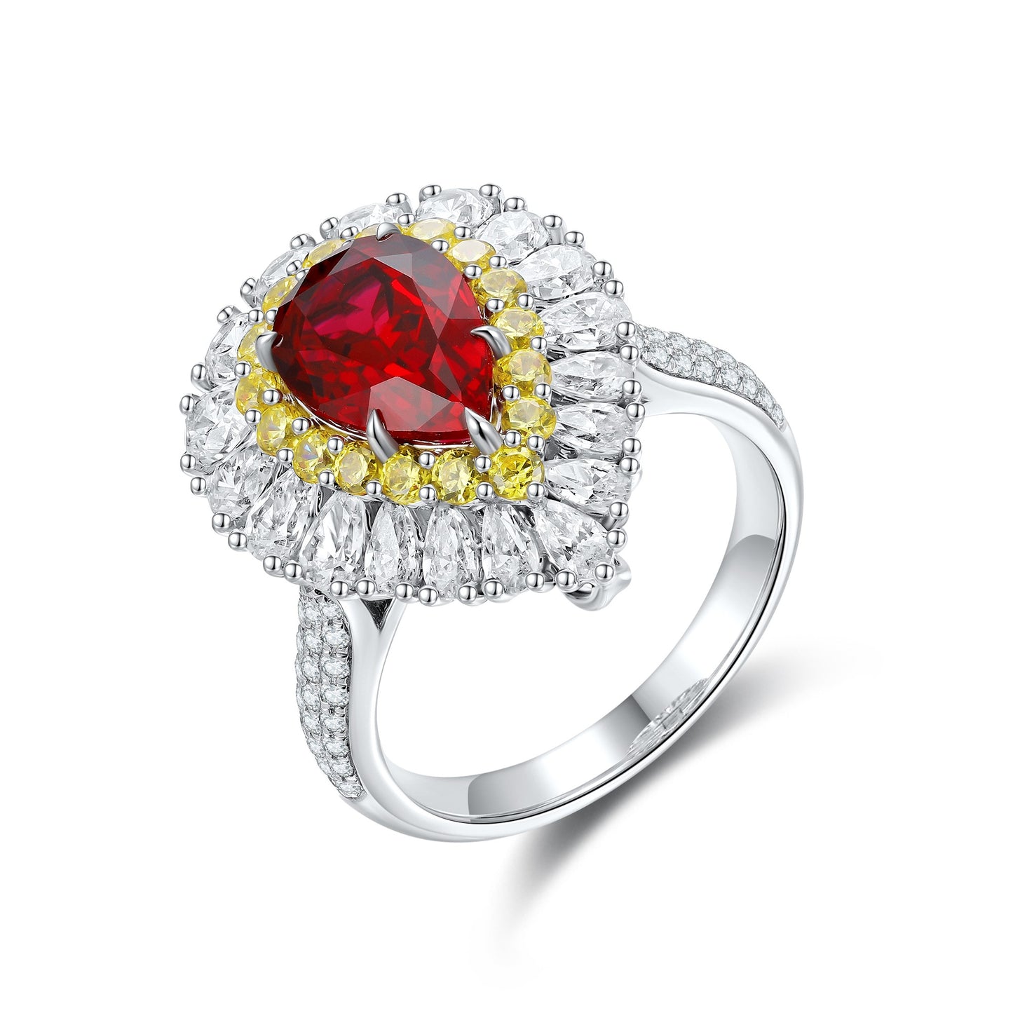 Sterling Silver Lab-Grown Ruby Ring W – JRURR1277Y