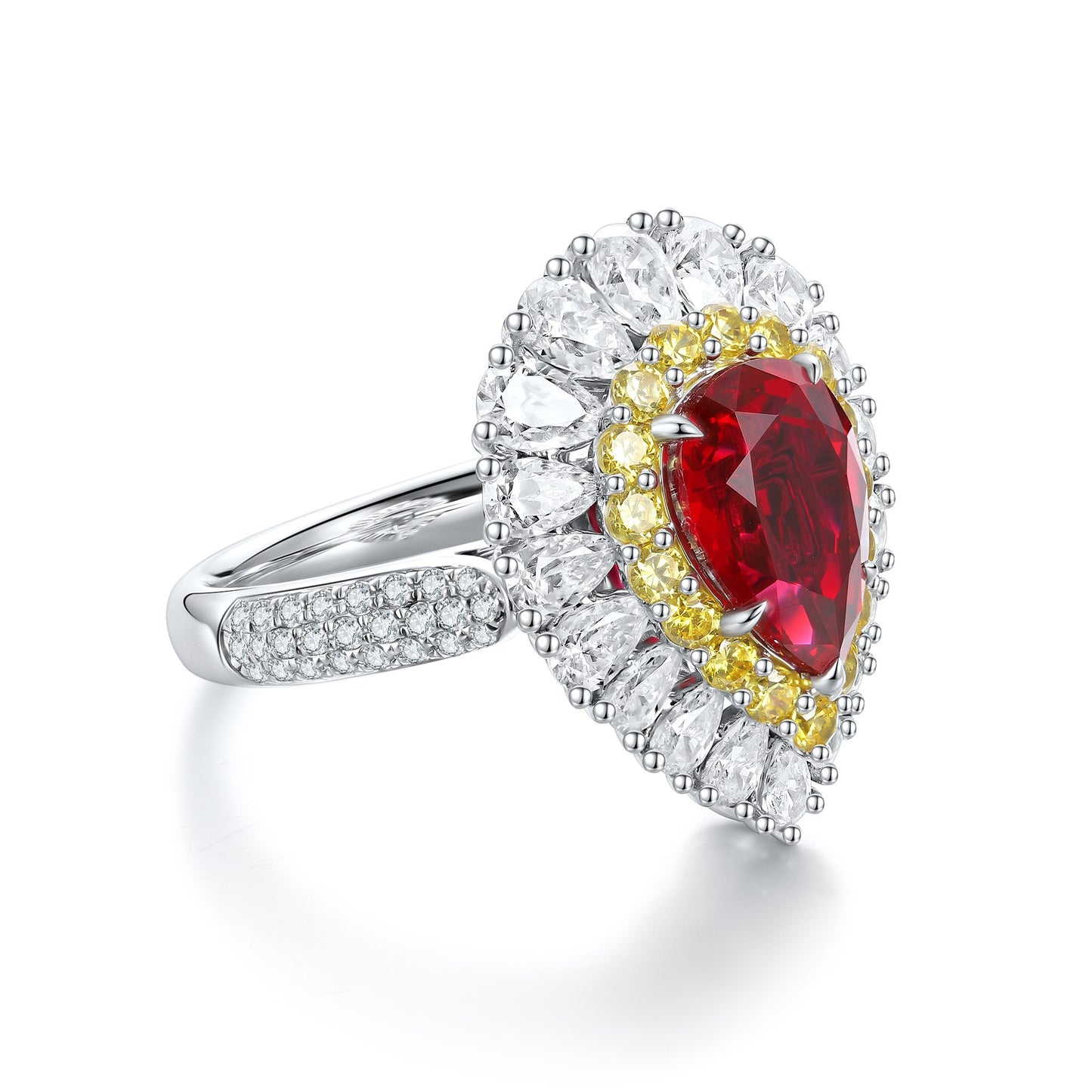 Sterling Silver Lab-Grown Ruby Ring W – JRURR1277Y