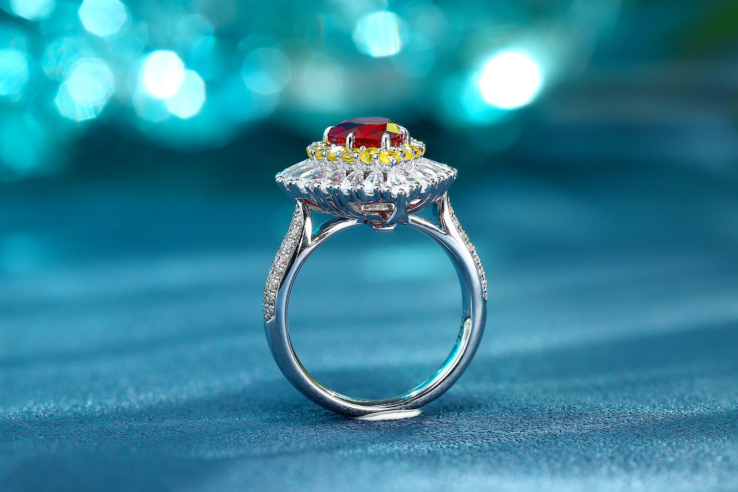 Sterling Silver Lab-Grown Ruby Ring W – JRURR1277Y