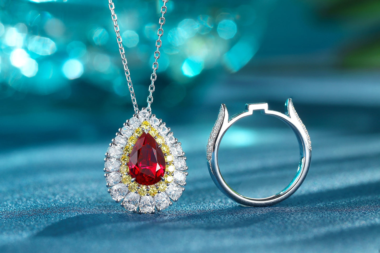 Sterling Silver Lab-Grown Ruby Ring W – JRURR1277Y