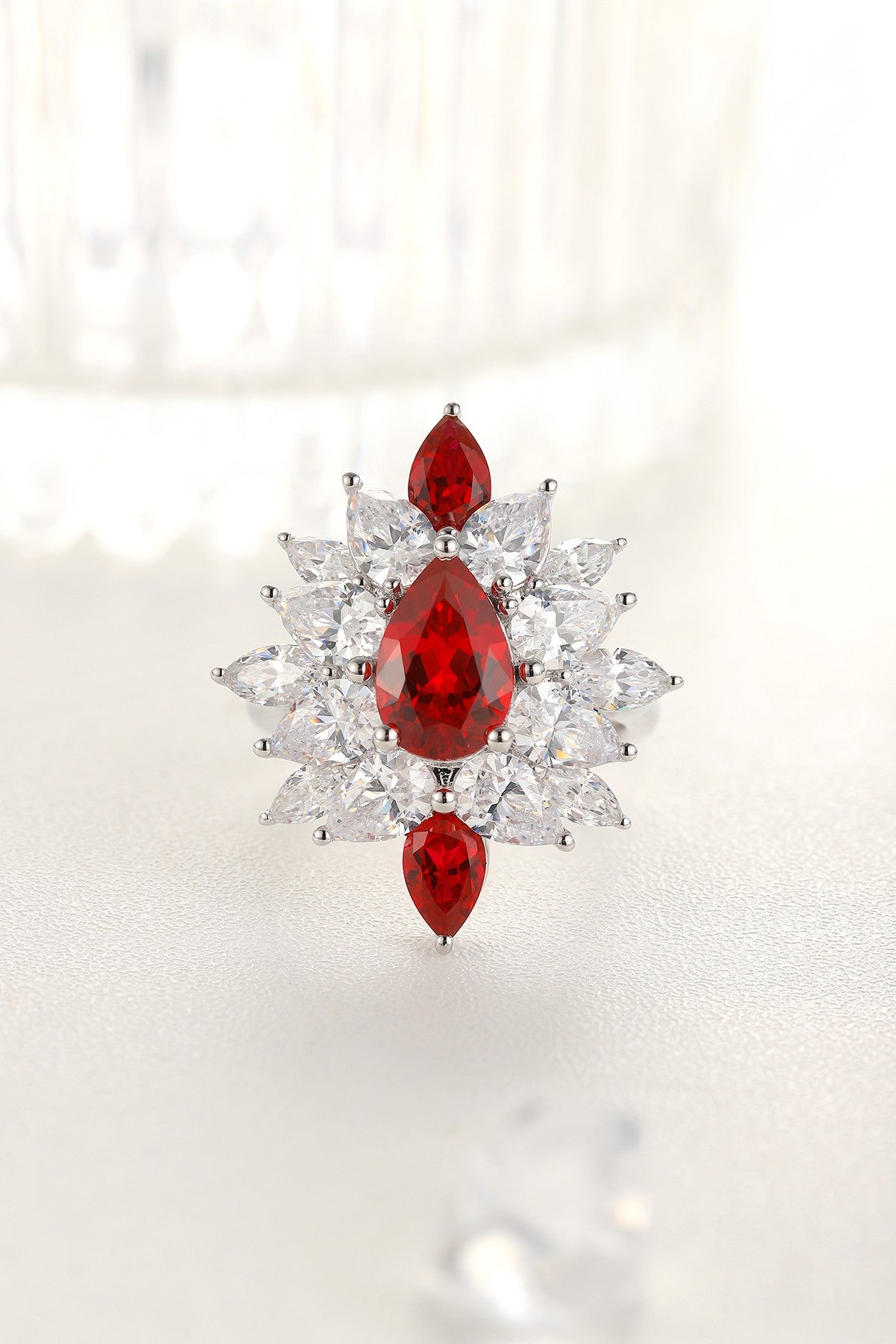 Sterling Silver Lab-Grown Ruby Ring A – JRURR1062Y