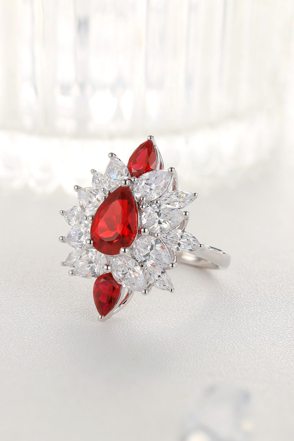 Sterling Silver Lab-Grown Ruby Ring A – JRURR1062Y
