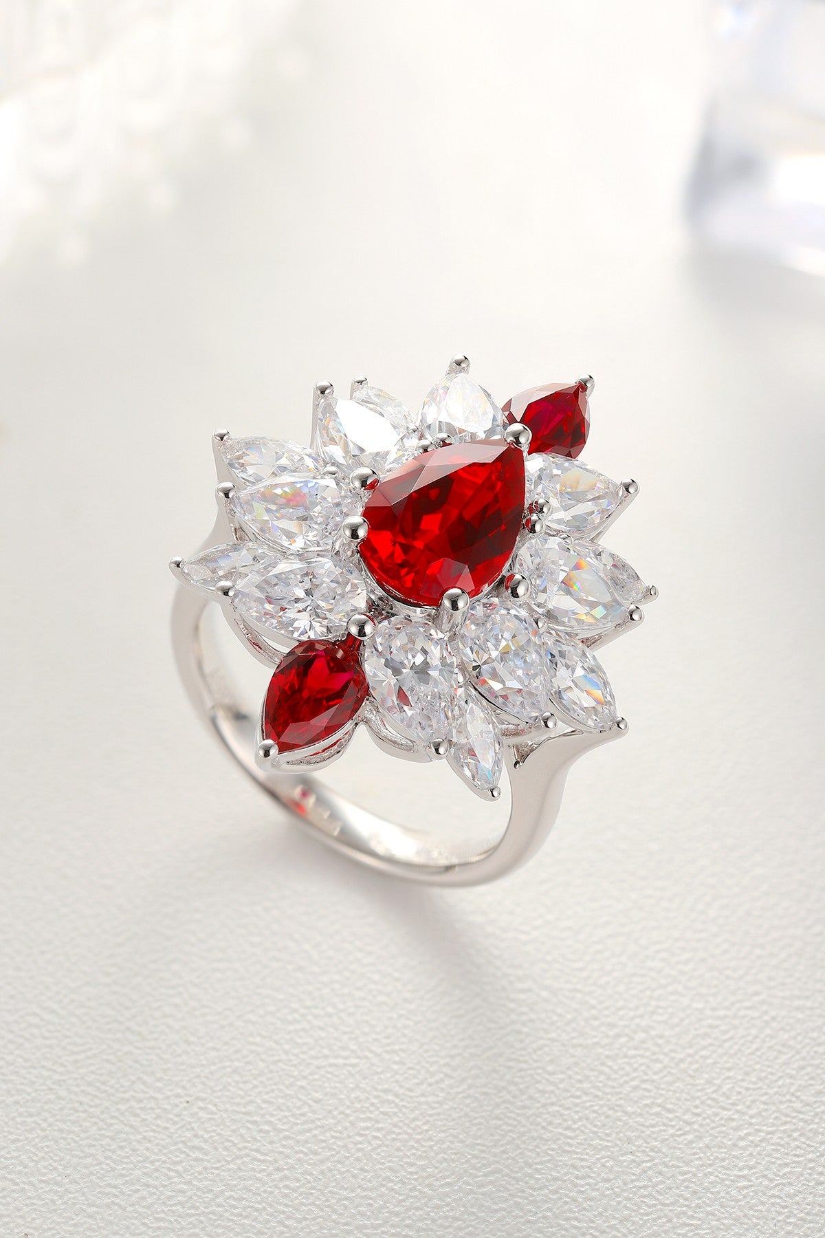 Sterling Silver Lab-Grown Ruby Ring A – JRURR1062Y