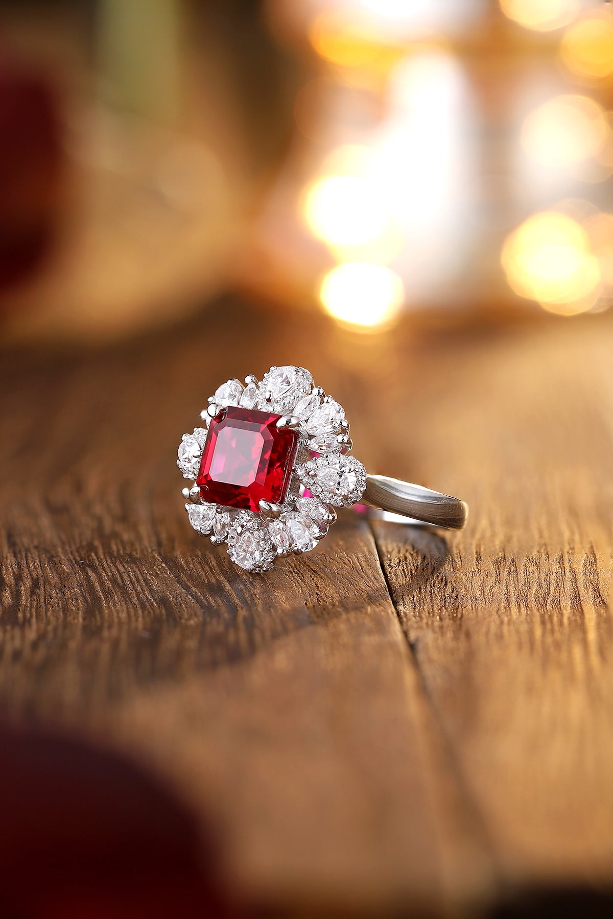 Sterling Silver Lab-Grown Ruby Ring A – JRURR10022Y
