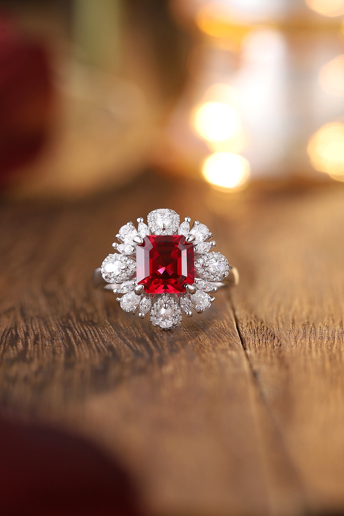 Sterling Silver Lab-Grown Ruby Ring A – JRURR10022Y