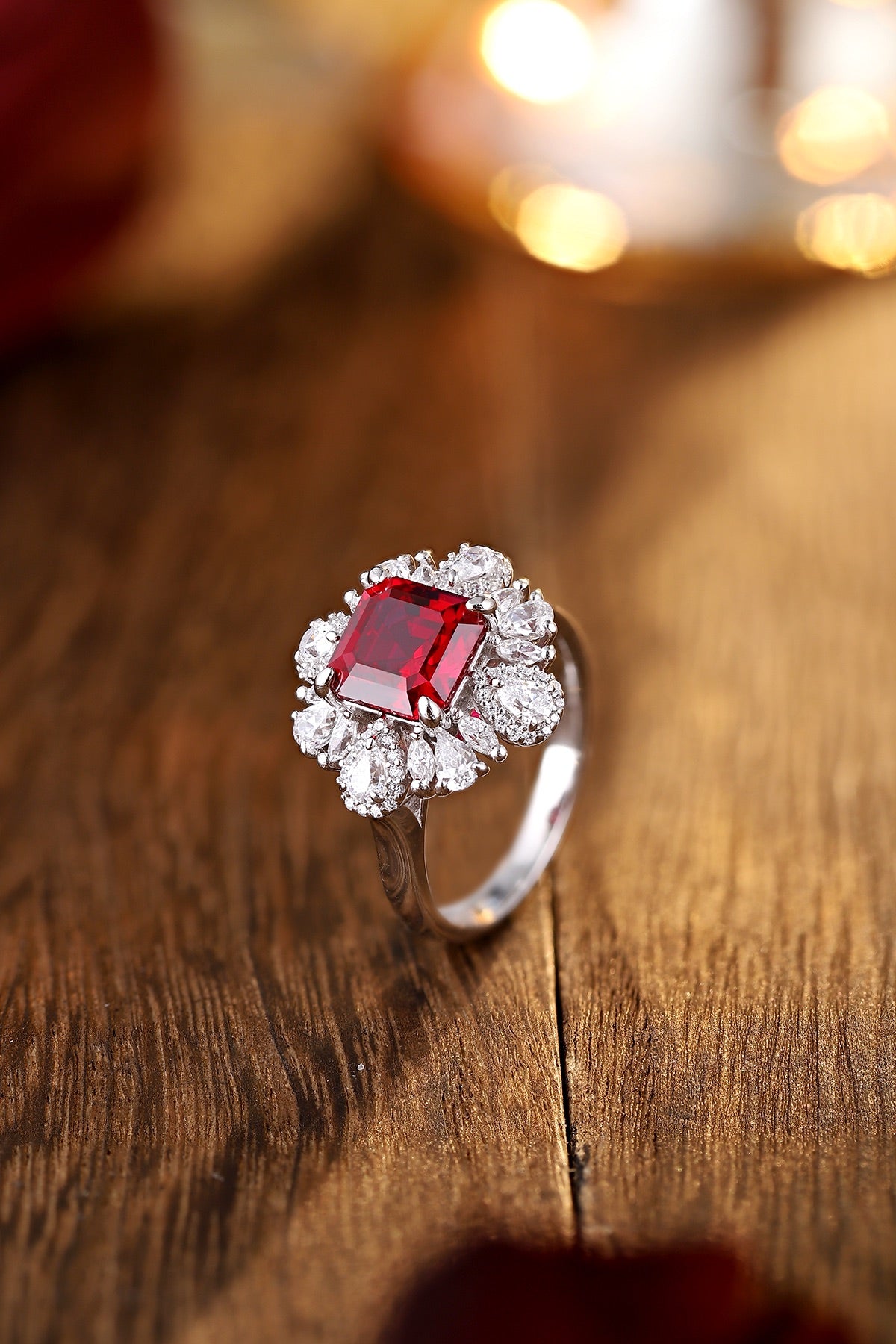 Sterling Silver Lab-Grown Ruby Ring A – JRURR10022Y