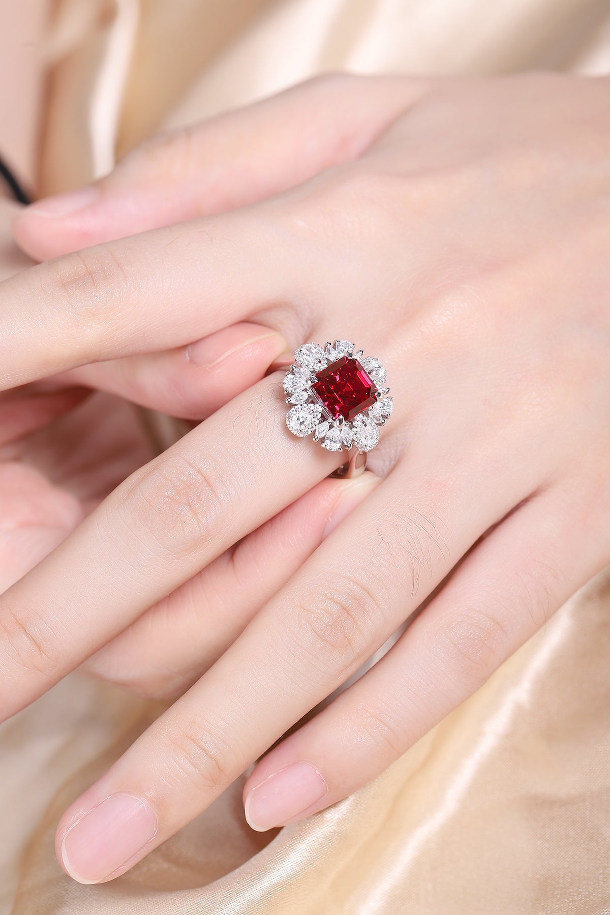 Sterling Silver Lab-Grown Ruby Ring A – JRURR10022Y