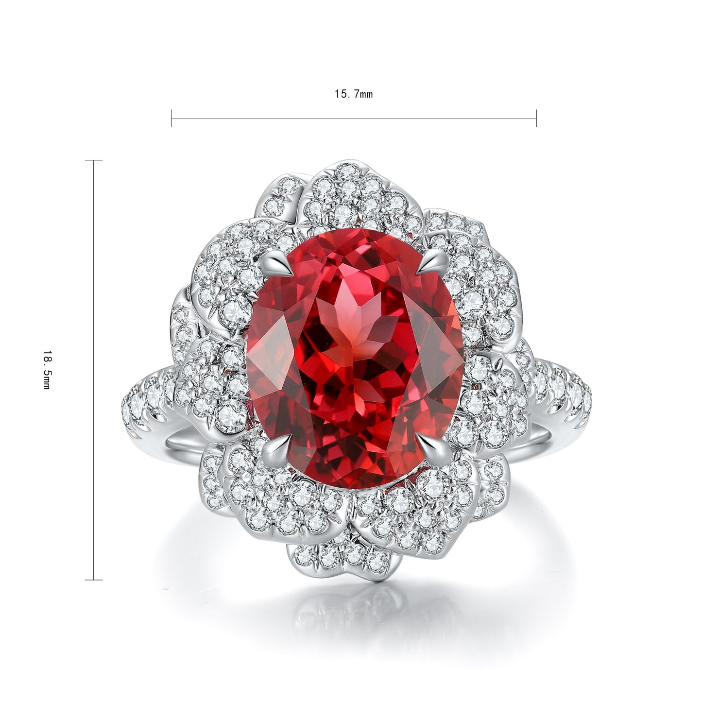 Sterling Silver Lab-Grown Padparadscha Sapphire Ring A – JR1224Y
