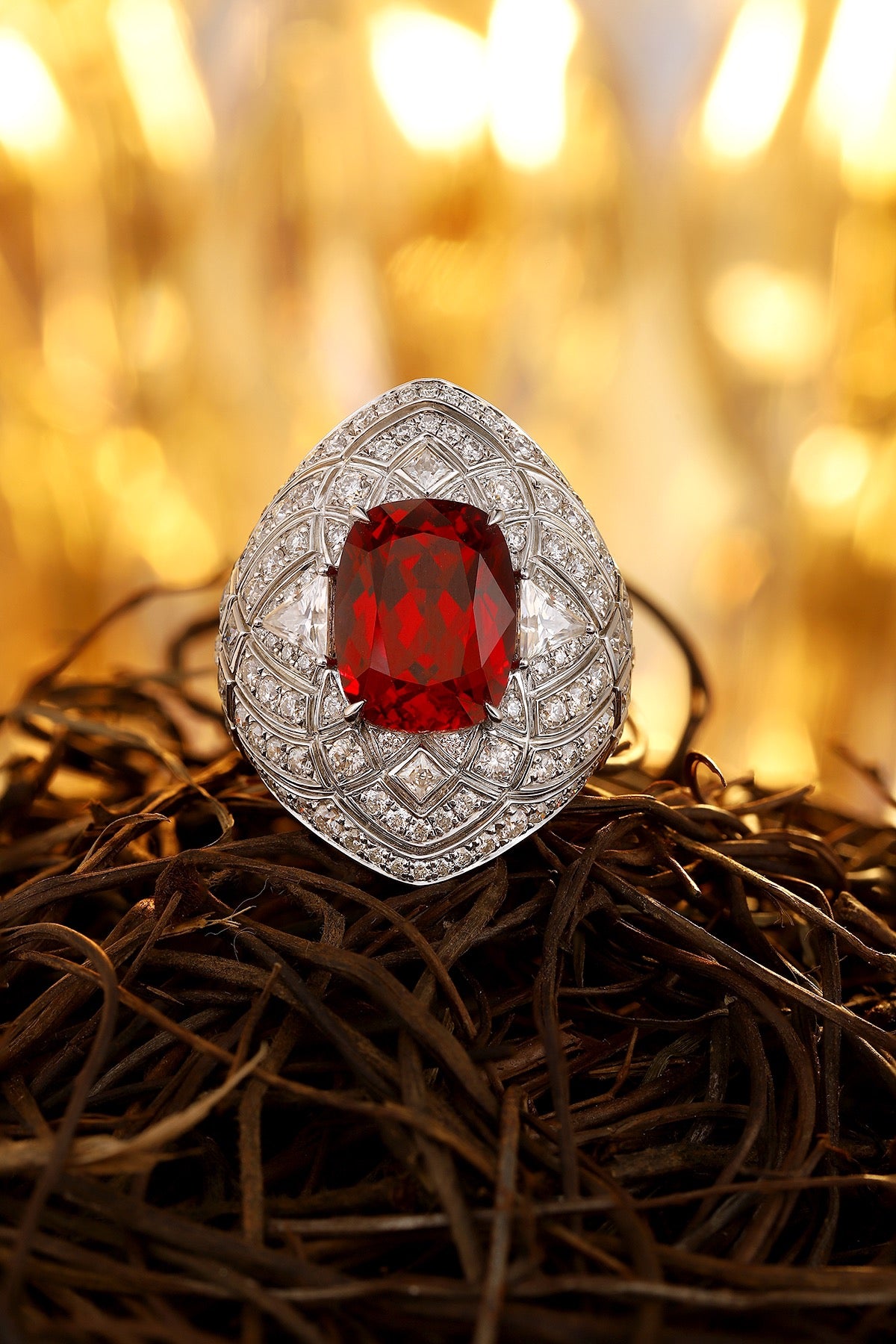 Sterling Silver Lab-Grown Ruby Ring W – JRURR1158Y