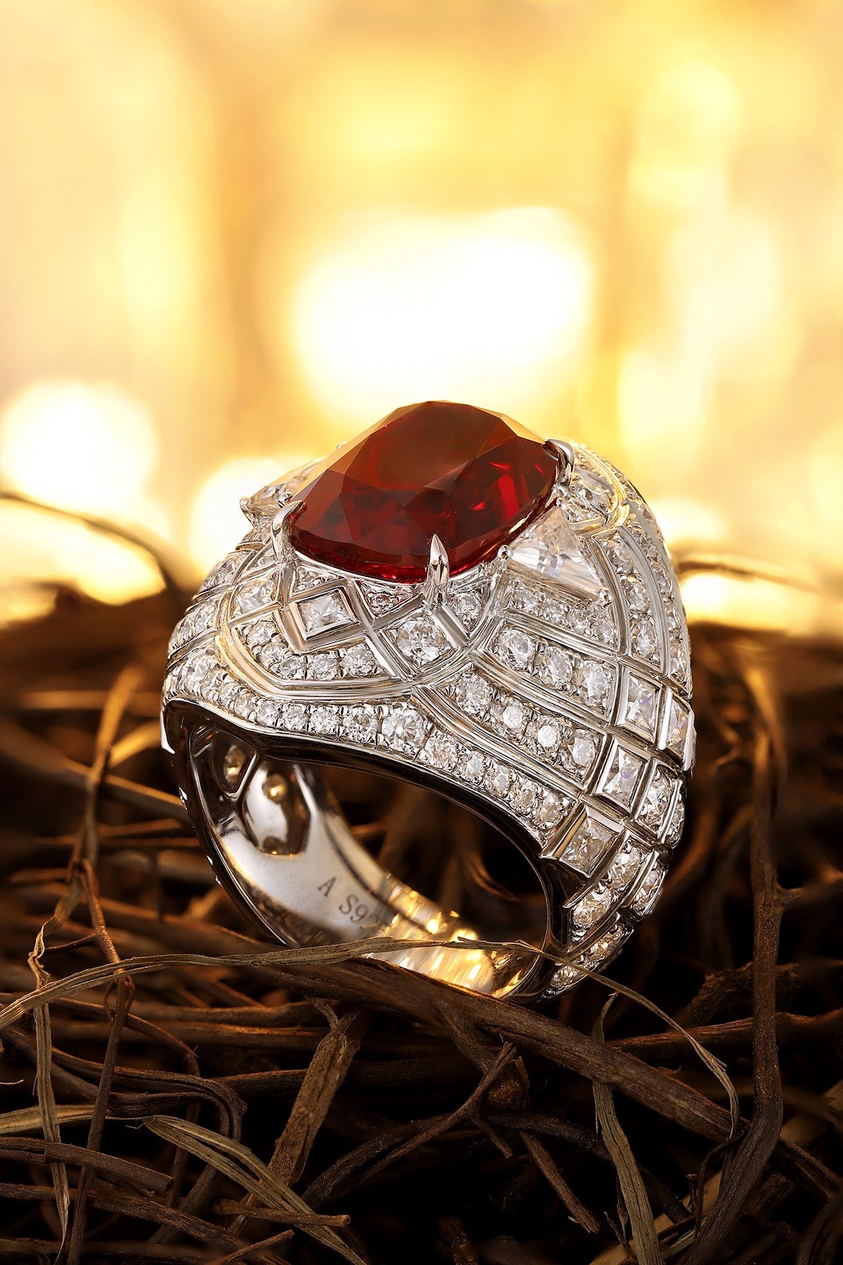 Sterling Silver Lab-Grown Ruby Ring W – JRURR1158Y