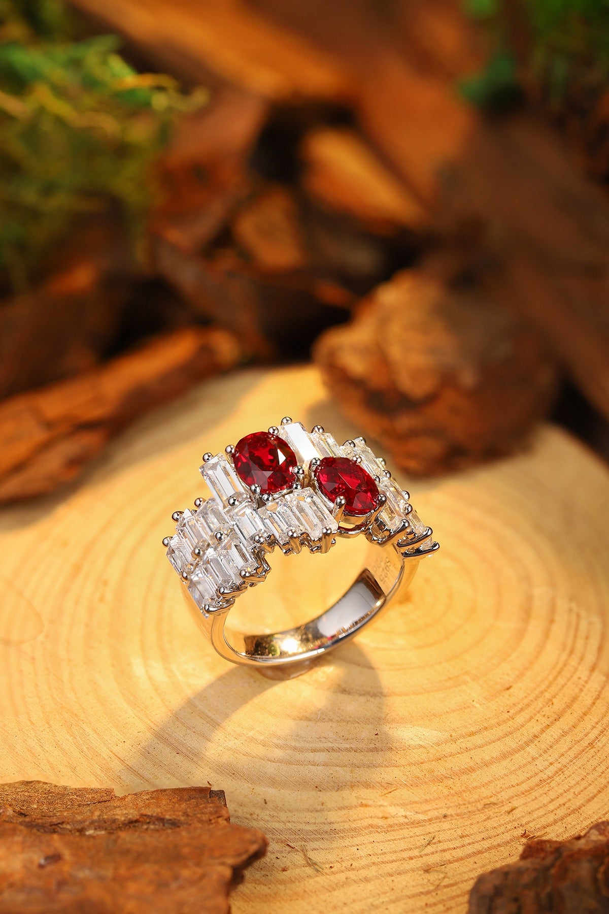 Sterling Silver Lab-Grown Ruby Ring W – JRURR453Y